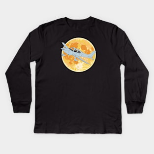 Cirrus SR22 Orange Moonlight Kids Long Sleeve T-Shirt